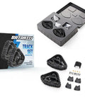 All Terrain Caterpillar Track Set 2Pcs For 1/18 FCX18 And 1/24 FMS RC Trucks Beefed Up Replacement Parts in packaging and components