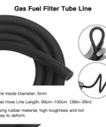 Dirt Bike Gas Line With Filter For GY6 50cc 70cc 90cc 110cc 125cc 150cc Engines, flexible rubber hose shown coiled
