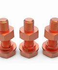 M8 Hex Bolts Nuts Washer Kit With 2 Hex Bolts 2 Nuts 2 Flat Washers And 2 Spring Lock Washers In Pure Copper T2 Conductive Material 20mm Length