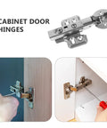 Hydraulic Damping Cabinet Hinges With Quiet Closing Stainless Steel, Two Pack, installation for home cabinets