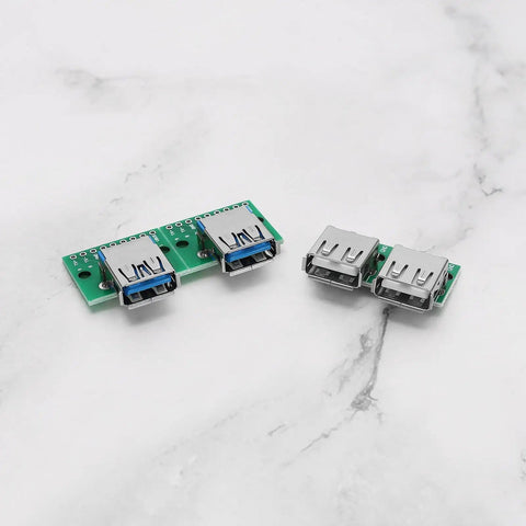 DIY Friendly USB To DIP Breakout Adapter Kit 18 Pcs with USB 3.0 flat connectors on white background