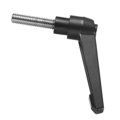 Side view of 5 Pieces Adjustable Clamping Lever Handles M8 X 30Mm Metric 304 Stainless Steel Male Threaded Stud Hand Knobs with black lever