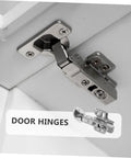 Healifty 2-pack stainless steel cabinet door hinges with hydraulic buffer for kitchen cabinets