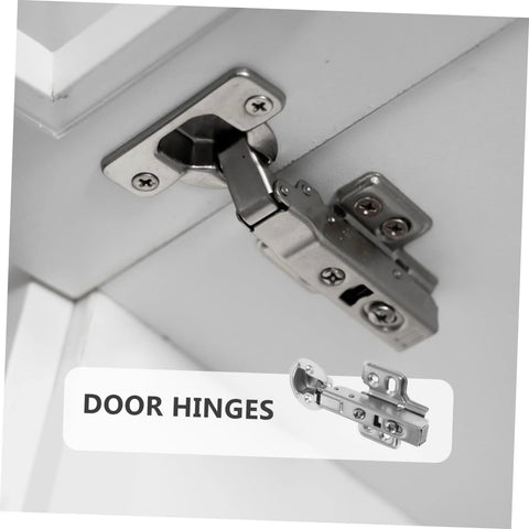 Healifty 2-pack stainless steel cabinet door hinges with hydraulic buffer for kitchen cabinets