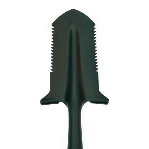Heavy Duty 29 Inch Double Serrated Shovel With 4x8 Blade Beefy Yet Light At Under 3 Pounds Solid Center Spine For Rigidity