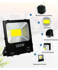 JUDYSSY Led Flood Light Outdoor Waterproof Lighting 50W100W Flood Light Industrial Lighting 400W600W High Power Flood Light for Court,Garden,Warehouse,6000 K200W，200W waterproof flood light with aluminum body and thickened glass.
