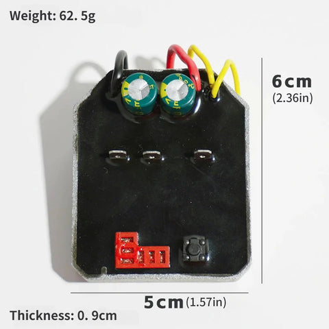 Heavy Duty 60 Amp 21 Volt Brushless Angle Grinder Control Board With Single Capacitor For Lithium Tools, compact metal design 6x5cm.