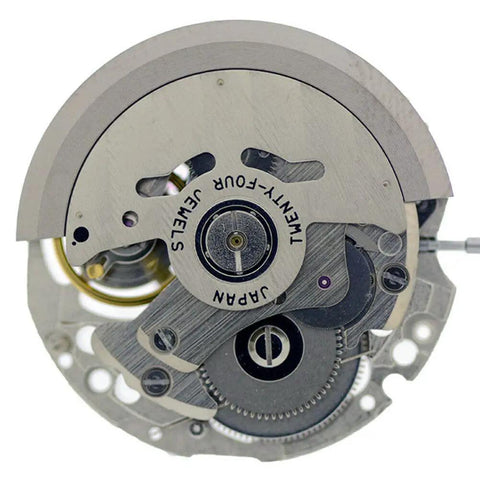 Skeleton Dial Automatic Mechanical Watch Movement With 3 Hands For NH70 NH70A showing intricate gear mechanism