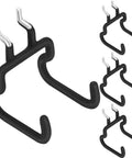 Four Piece Pegboard Hook Set With L Shaped Design For Stable Tool Hanger On Workbench And Garage Pegboard Black Flat Utility Hooks