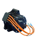 Badass 3000W 72V Mid Drive Motor Paired With EM150 150A Controller 428 Sprocket Shaft Pure Copper Windings side view with wires