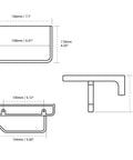 Diagram of Oil Rubbed Bronze Wall Mount Toilet Paper Holder With Built In Phone Shelf And Storage Super Handy Dispenser