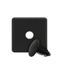 Top Shelf 1.5 X 1.5 Inch Matte Black Plastic Square End Caps For T Slot Aluminum Framing with Quick Snap On Tips.