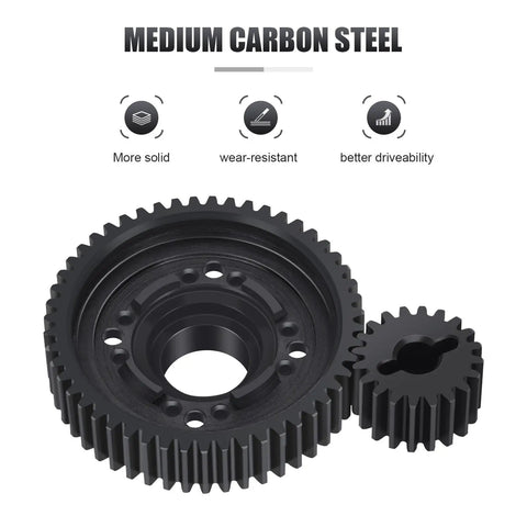 Traxxas 51T Steel Center Diff Output Gear With 20T Input Gear Differential Set for X Maxx 8S and XRT RC Cars 7784X 7785X