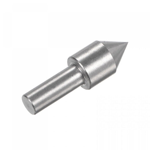 6mm Shank Dead Center Ejector Pin For Mini CNC Lathe Beads Machine Pro Grade 45 Steel 10mm Diameter Plum Tip Cone For Drill Chuck Black Oxide Finish 32mm Total Length