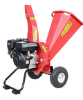 Gas Powered Wood Chipper Shredder Mulcher With 7 HP 212cc Engine 3 Blade Disc Cutter 10 Inch Wheels For Easy Mobility Heavy Duty Yard Beast
