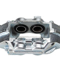 Front view of ZZfelixH brake caliper set, rear left and right, silver metal, for Chevy/GMC Sierra 2500HD/3500HD 2011–2019