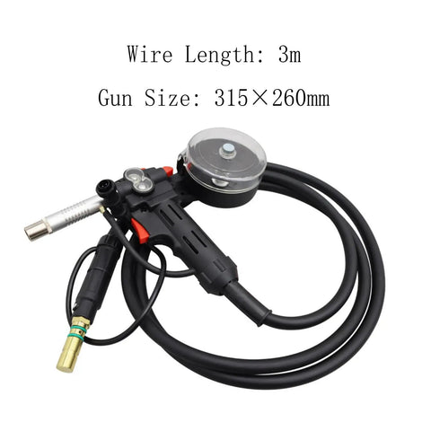 DC24V Aluminum Core Welding Gun For Miller 300371 Millermatic 140 180 211, 3m Cable, 9.8ft Length, Conductive Nozzles
