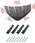 Heavy Duty Abs Rear Bumper Lip Diffuser Spoiler For Tesla Cybertruck 2023 To 2026 with mounting brackets and screws.