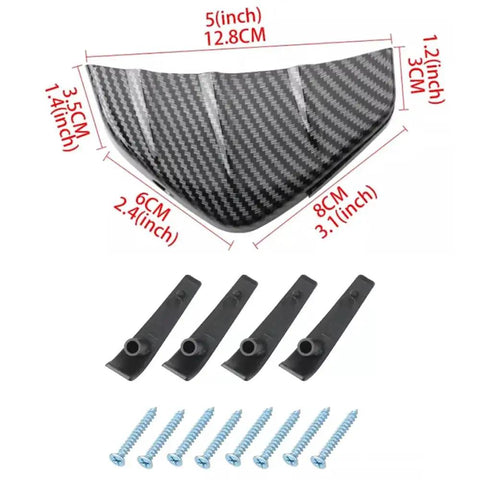 Heavy Duty Abs Rear Bumper Lip Diffuser Spoiler For Tesla Cybertruck 2023 To 2026 with mounting brackets and screws.