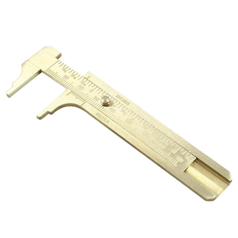 Old School Brass Pocket Vernier Caliper Ruler With Double Scale mm And Inch Handy Sliding Gauge Measuring Tool For Precise DIY Projects Durable