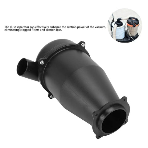 Turbocharged Filtration Cyclone Dust Collector Separator With Sealing Ring for wet and dry vacuums, black plastic unit