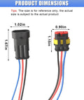 Product dimensions of 3 Pin Waterproof Car Electrical Connectors Kit For 16 AWG Wire Quick Disconnect Plugs No Hassle Automotive Male And Female Wire Connectors For Car Truck Boat IP65 Weatherproof Set
