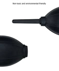 Soft and Elastic Nozzle Air Blower Cleaner For Cameras And Gadgets in black silicone, side and top view, eco-friendly design