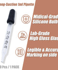 20 Piece Glass Pipette Dropper Set With Storage Case And Cleaning Brush Pro Grade Spill Proof Calibrated 1ml Eyedropper for lab use