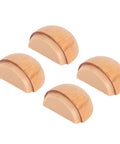 Four Pack Silent Shock Absorbent Wood Door Stoppers No Drill Needed Protect Floors In Bedroom Bathroom Living Room With Premium Synthetic Wood