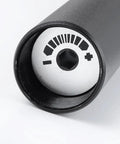Bottom adjustment detail of Suspension Seat Post With Protective Cover 27.2mm By 350mm Black For Mountain Bikes, 50mm Travel.