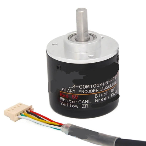 Rotary Magnetic Multi Turn Absolute Encoder With SSI CANopen CANbus RS485 RS232 Analog Angle Measurement 8mm Hollow Shaft