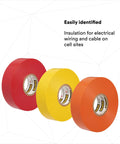 Premium 35-Pack Color Coding Electrical Tape Rainbow Half Inch By Twenty Feet 7-Mil Thick Insulated Tape in Red, Yellow, Orange