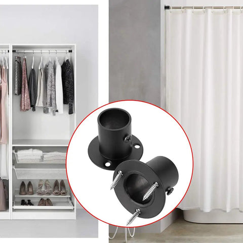Ultra Premium 4 Pack Stainless Steel Flange Rod Holders Fit 1 Inch Closet Pipes Built Different wall mounted supports for storage