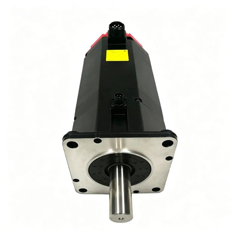 Beefy Alpha Series AC Servo Motor Replacement For CNC Milling Robots, front view, showcasing heavy-duty torque and dual wiring ports