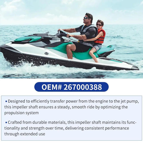 Beefed Up Sea-Doo Jet Pump Impeller Shaft And Rebuild Kit Bearing Seal OEM 267000388 For GTX GTR 230 RXP RXT GTX 170 GTI 170 Wake Pro 230 RXT X 300 Replacement Gear And Seals Set on Sea-Doo jet ski