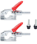 Two Pack Toggle Clamp Set Push Pull Quick Positioning Fixture For Small Space DIY Friendly Home Decor And Woodworking Iron And Plastic 6.6 By 4 Cm Holding Alignment Hand Tool, two clamps and bolts