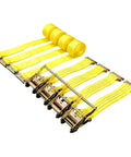 Heavy Duty Ratchet Tie Down Straps 2 Inch By 15 Foot Four Pack For Securing Cargo During Transport With 4400 Pound Breaking Strength