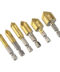 Badass Titanium Coated Hss Countersink Drill Bit Set Glides Smooth On Wood Metal Plastic Cuts Clean 82 Degree chamfer bits 6mm-19mm