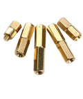 300 Pcs Brass M3 Copper Pillar Stand Off Kit With Hex Column Spacers And Threaded Screws And Nuts Fastener Set For Electronics DIY Projects Durable Hardware And Reliable Fit, brass hex spacers