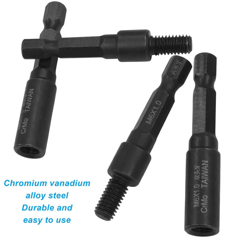 Heavy Duty Chrome Vanadium Hanger Bolt Driver And Threaded Insert Driver With Quarter Inch Drive For Kickass Furniture Builds Dead On Alignment With A Flat Out Smooth Operation Top Shelf Workshop Results, chromium vanadium alloy steel driver set
