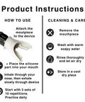 Product instructions for Portable Lung Trainer For Adults Ready For Daily Breathing Workouts On The Go Improve Lung Capacity