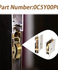 Sliding Patio Door Rollers For Pella Doors Compatibility, 0C5Y00P0 Series, shown in door track with steel ball bearing
