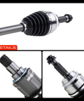 Close-up of Front Left CV Axle Shaft Assembly For Toyota Camry 2012 2017 2.5L Gas L4 showcasing durable steel construction