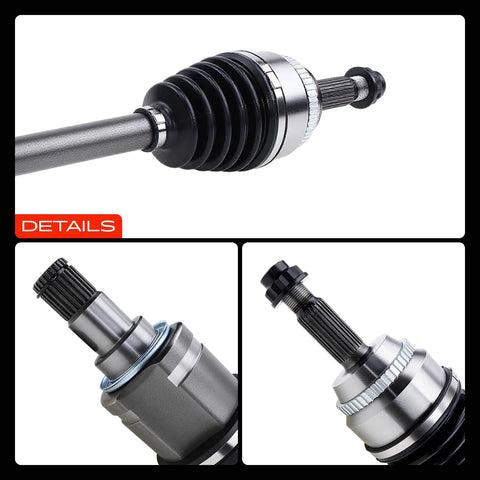 Close-up of Front Left CV Axle Shaft Assembly For Toyota Camry 2012 2017 2.5L Gas L4 showcasing durable steel construction