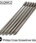 Long Philips Cross Screwdriver Bit Set 6 Pieces - 6 Inch S2 Steel Phillips Bits In PH1 3.0mm 4.0mm 4.5mm And PH2 4.5mm 5.0mm 6.0mm For Home Projects And Appliance Fixes