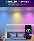 Four Pack 6 Inch LED WiFi Recessed Lighting Downlights 12W 1200 Lumen Dimmable With Junction Box Smart App Control