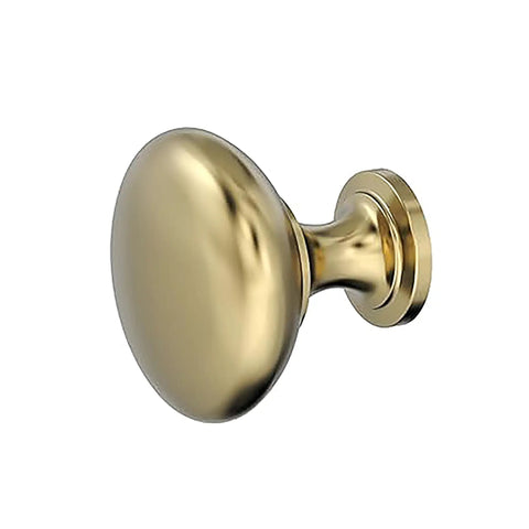 Edona Polished Brass Cabinet Knob 1-1/4 Inch Diameter For Cabinets And Drawers Retro Chic Traditional Style Drawer Knob Classic Brass Hardware 1 Pack Premium Cabinet Knob Replacement featuring polished brass finish