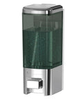 Robust Wall Mount Manual Soap Dispenser 17 Oz Large Capacity Refillable Pump For Kitchen And Bathroom Commercial Grade with chrome accents.
