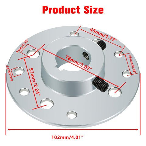 Go Kart Chain Sprocket Kit For 40 41 420 Chain, 48 Tooth Hub With 1 Inch Bore And Quarter Inch Keyway, hub dimensions shown
