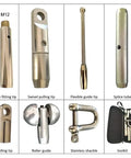 Various components and toolkit for Pro Grade 8MM 150M Fiberglass Duct Rodder For Cable And Wire Pulling Conduit Fish Tape